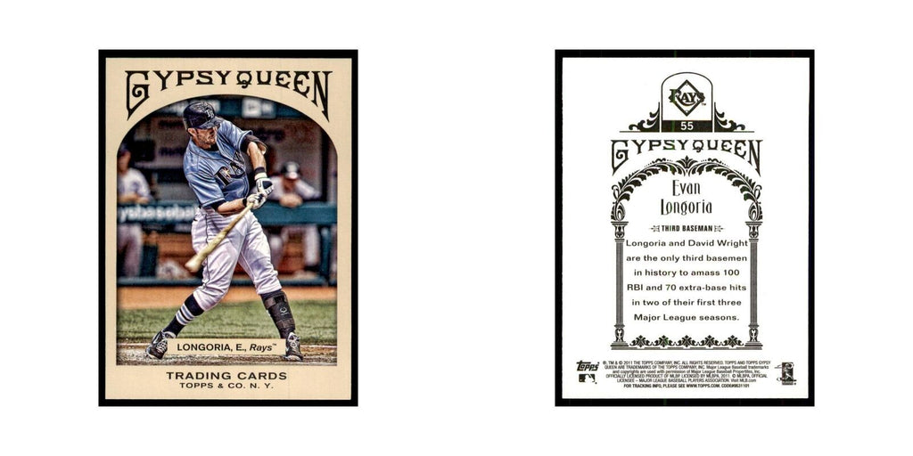 2011 Topps Gypsy Queen Evan Longoria Baseball Cards #55
