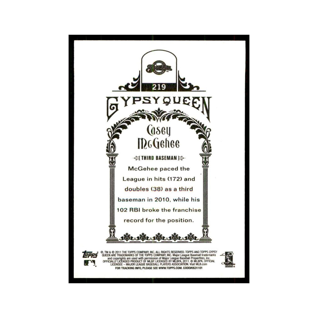 2011 Topps Gypsy Queen Casey McGehee Baseball Cards #219