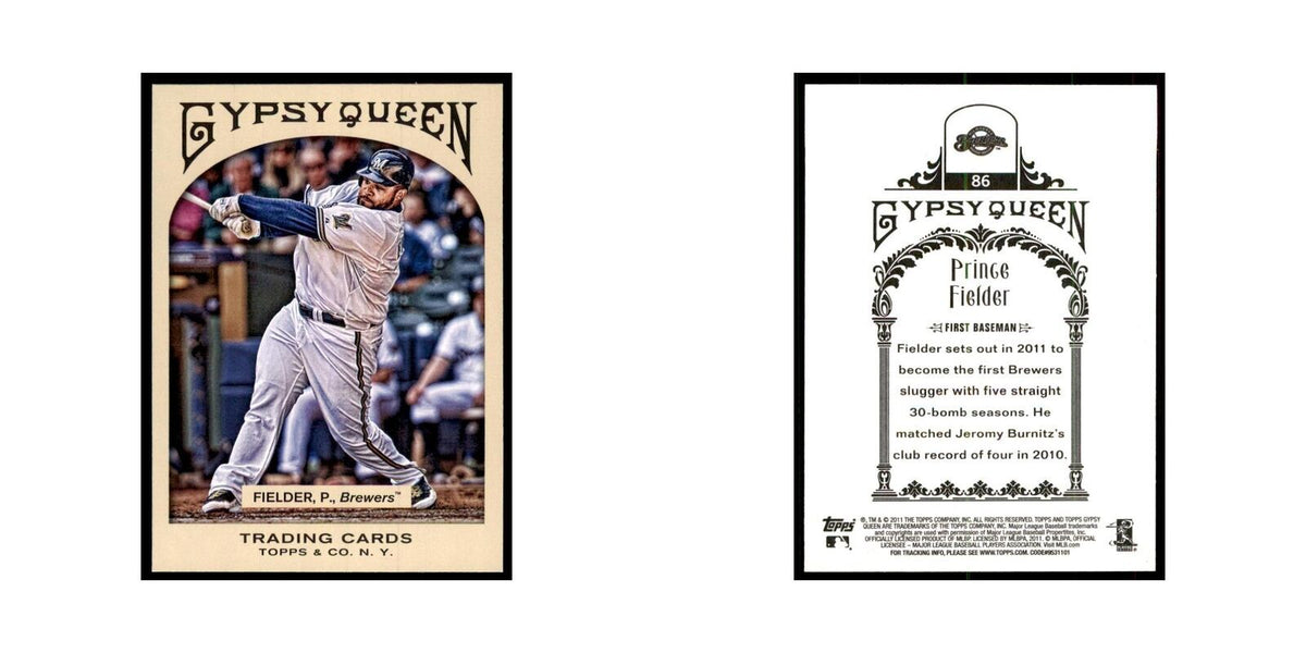 2011 Topps Gypsy Queen Prince Fielder Baseball Cards #86