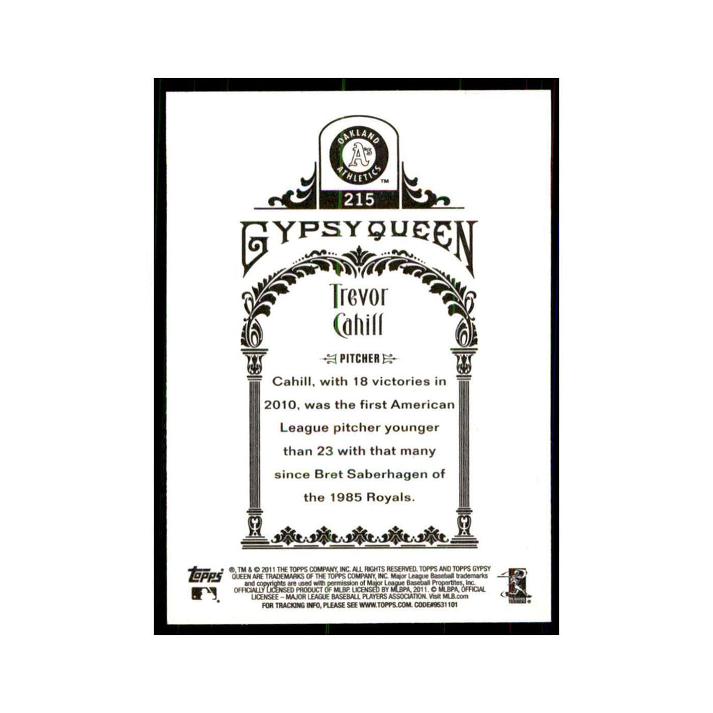 2011 Topps Gypsy Queen Trevor Cahill Baseball Cards #215