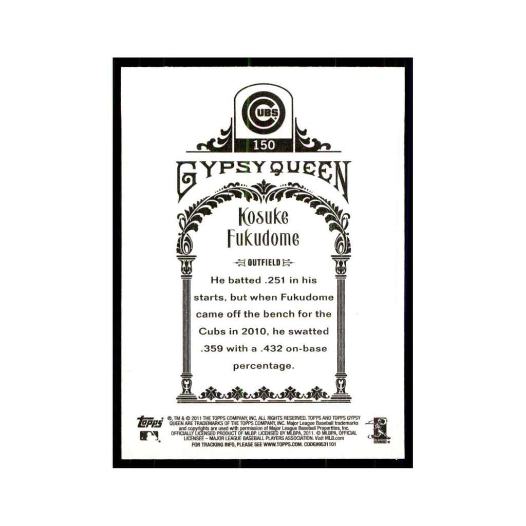 2011 Topps Gypsy Queen Kosuke Fukudome Baseball Cards #150