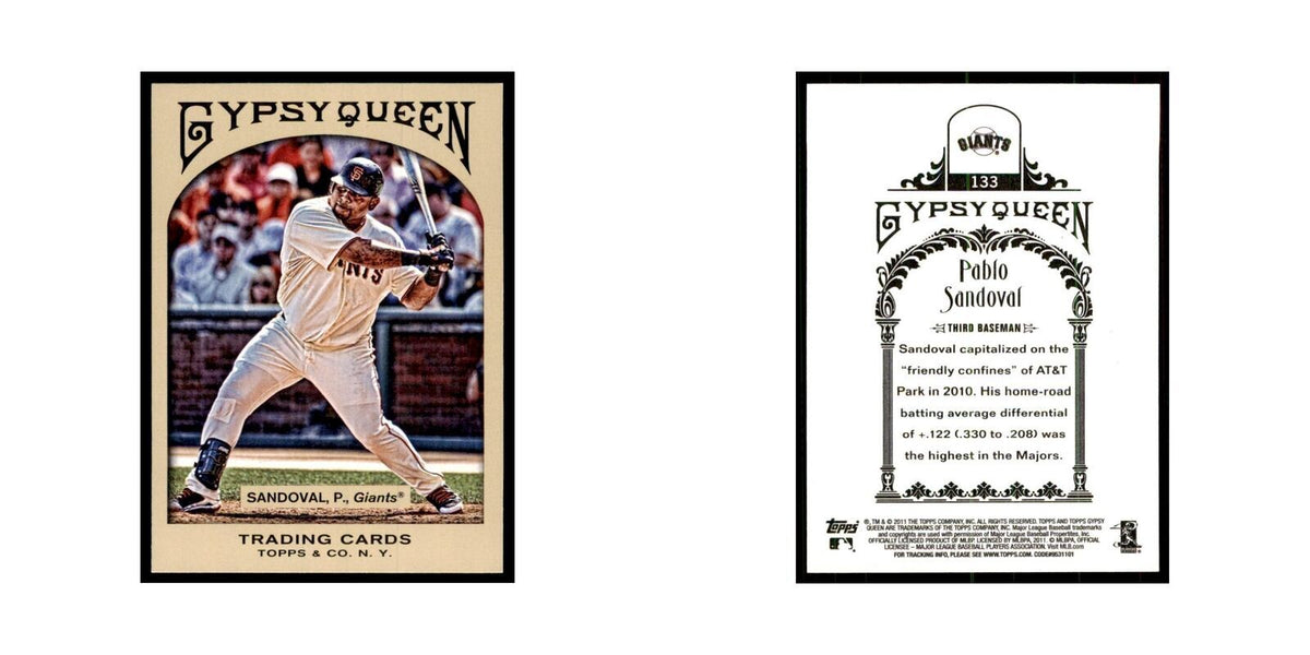 2011 Topps Gypsy Queen Pablo Sandoval Baseball Cards #133