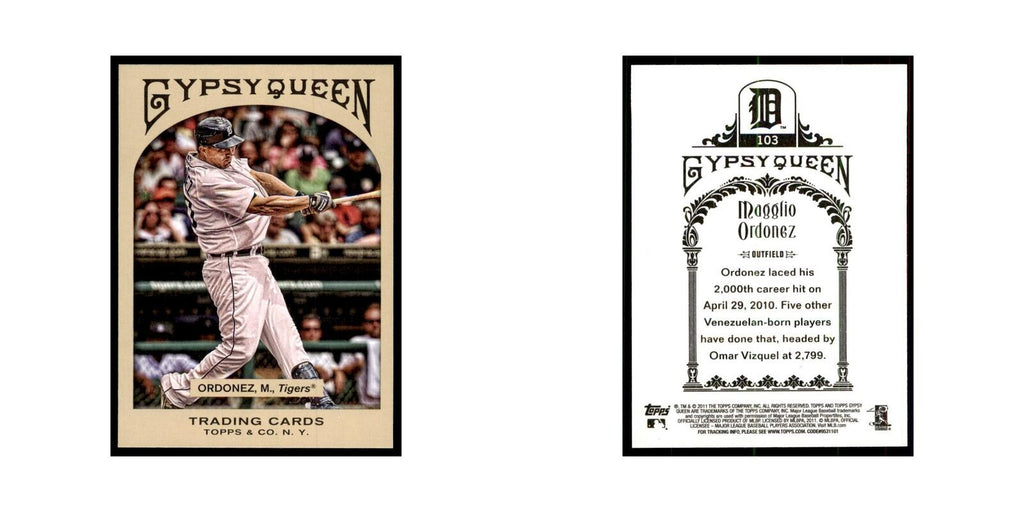 2011 Topps Gypsy Queen Magglio Ordonez Baseball Cards #103
