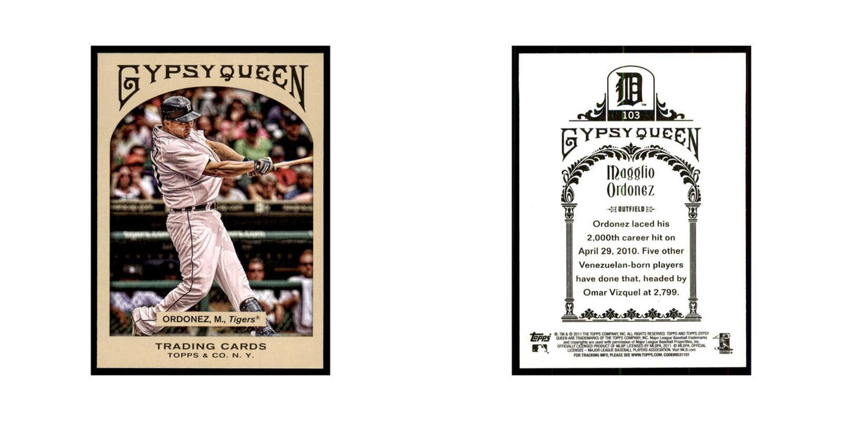 2011 Topps Gypsy Queen Magglio Ordonez Baseball Cards #103