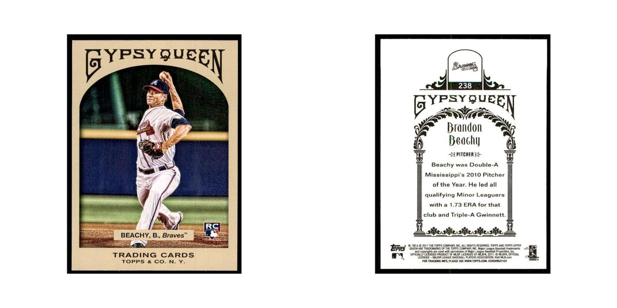 2011 Topps Gypsy Queen Brandon Beachy Baseball Cards #238