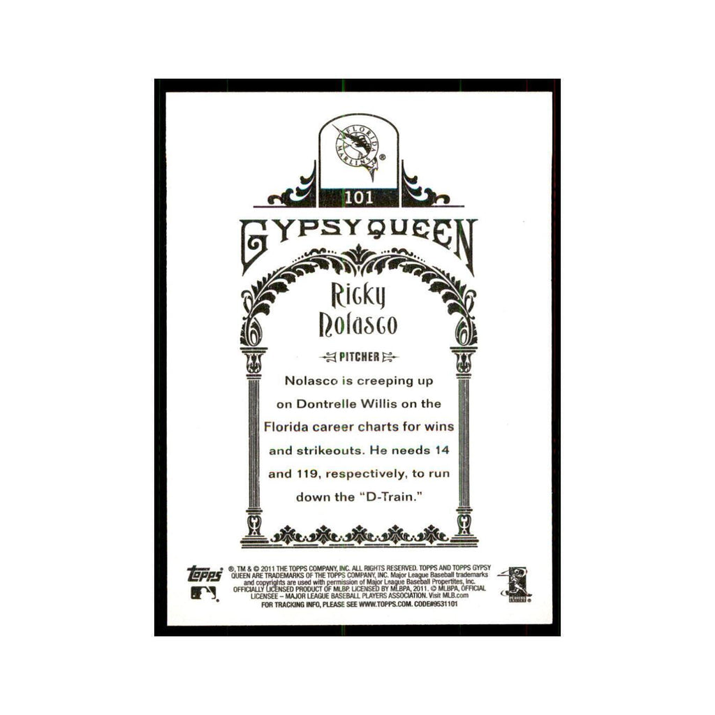 2011 Topps Gypsy Queen Ricky Nolasco Baseball Cards #101