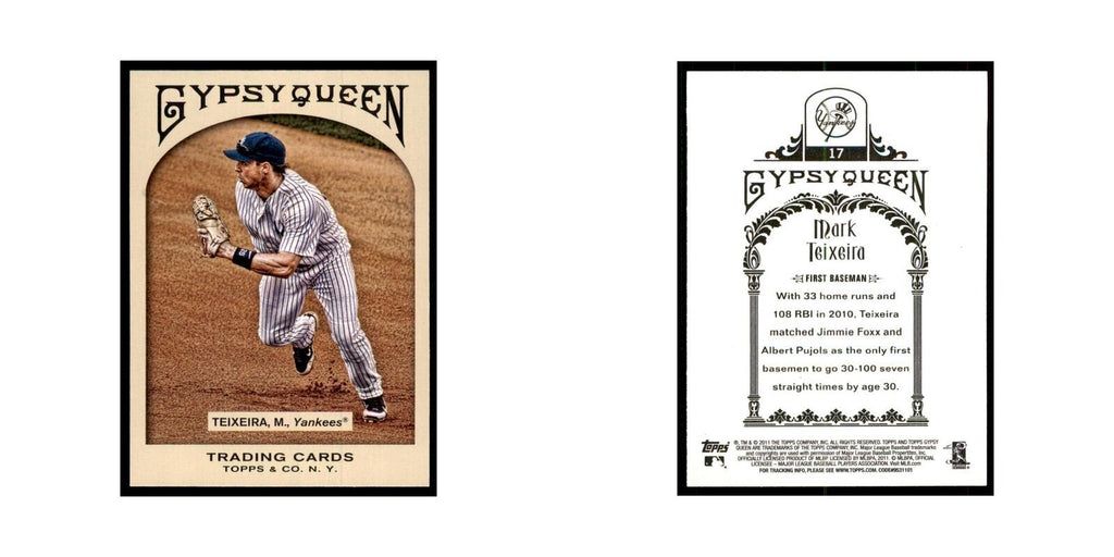 2011 Topps Gypsy Queen Mark Teixeira Baseball Cards #17