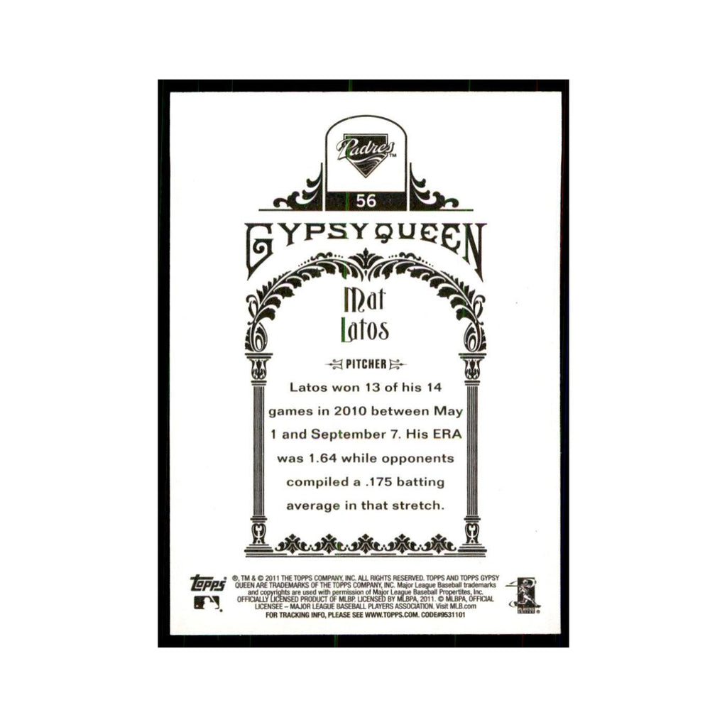 2011 Topps Gypsy Queen Mat Latos Baseball Cards #56