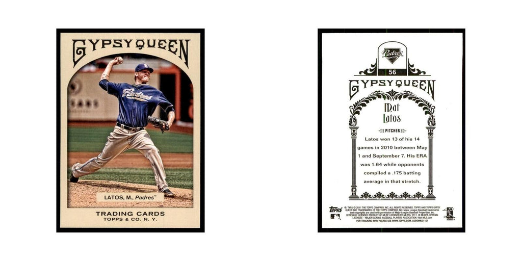 2011 Topps Gypsy Queen Mat Latos Baseball Cards #56
