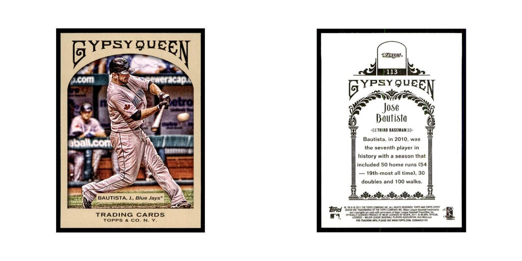 2011 Topps Gypsy Queen Jose Bautista Baseball Cards #113