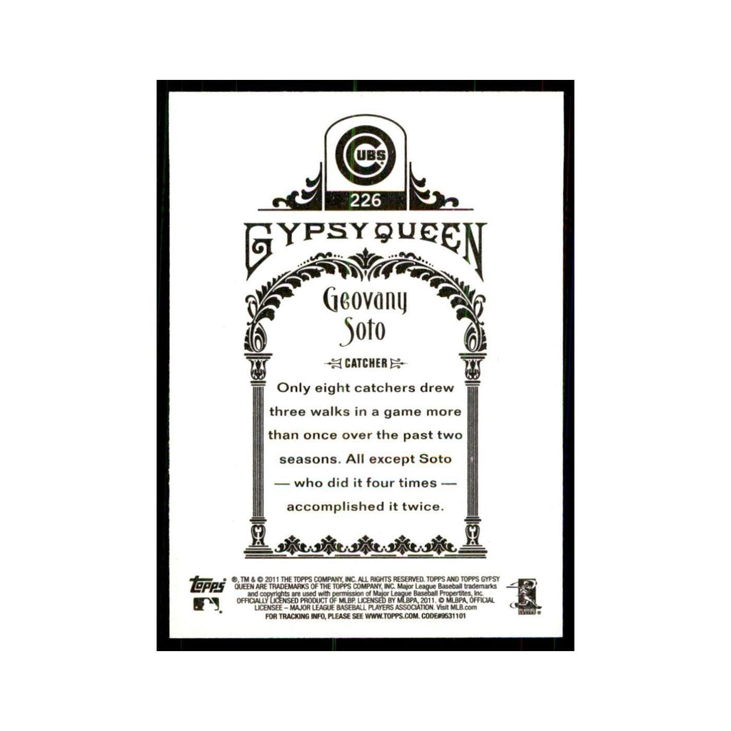 2011 Topps Gypsy Queen Geovany Soto Baseball Cards #226