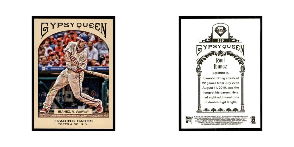 2011 Topps Gypsy Queen Raul Ibanez Baseball Cards #139