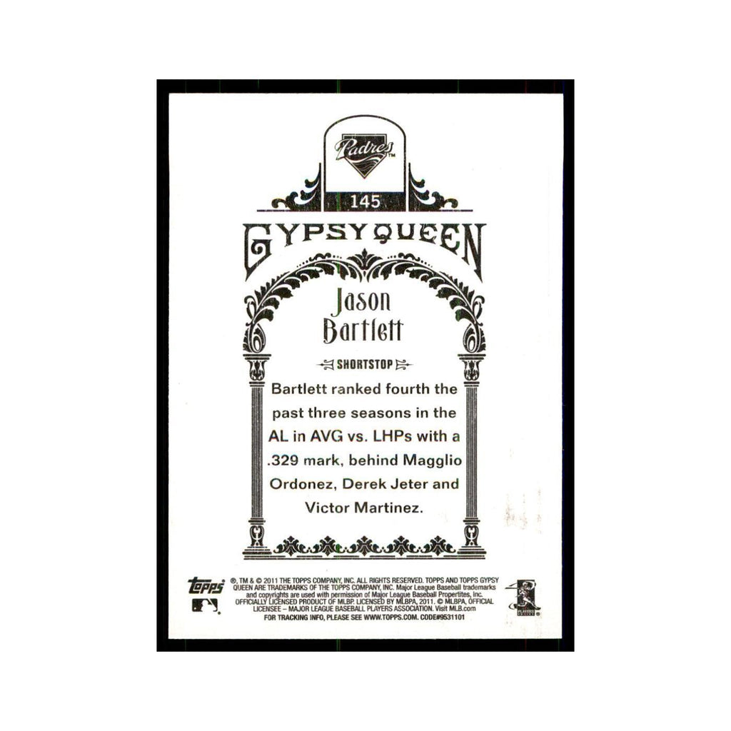 2011 Topps Gypsy Queen Jason Bartlett Baseball Cards #145