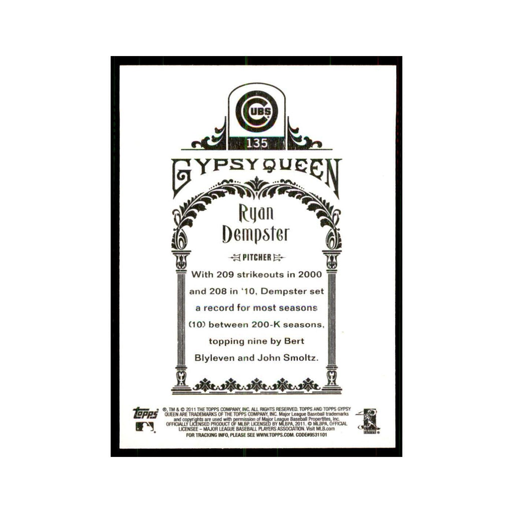 2011 Topps Gypsy Queen Ryan Dempster Baseball Cards #135