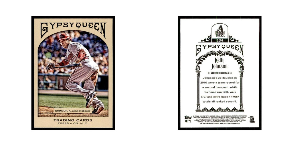 2011 Topps Gypsy Queen Kelly Johnson Baseball Cards #134