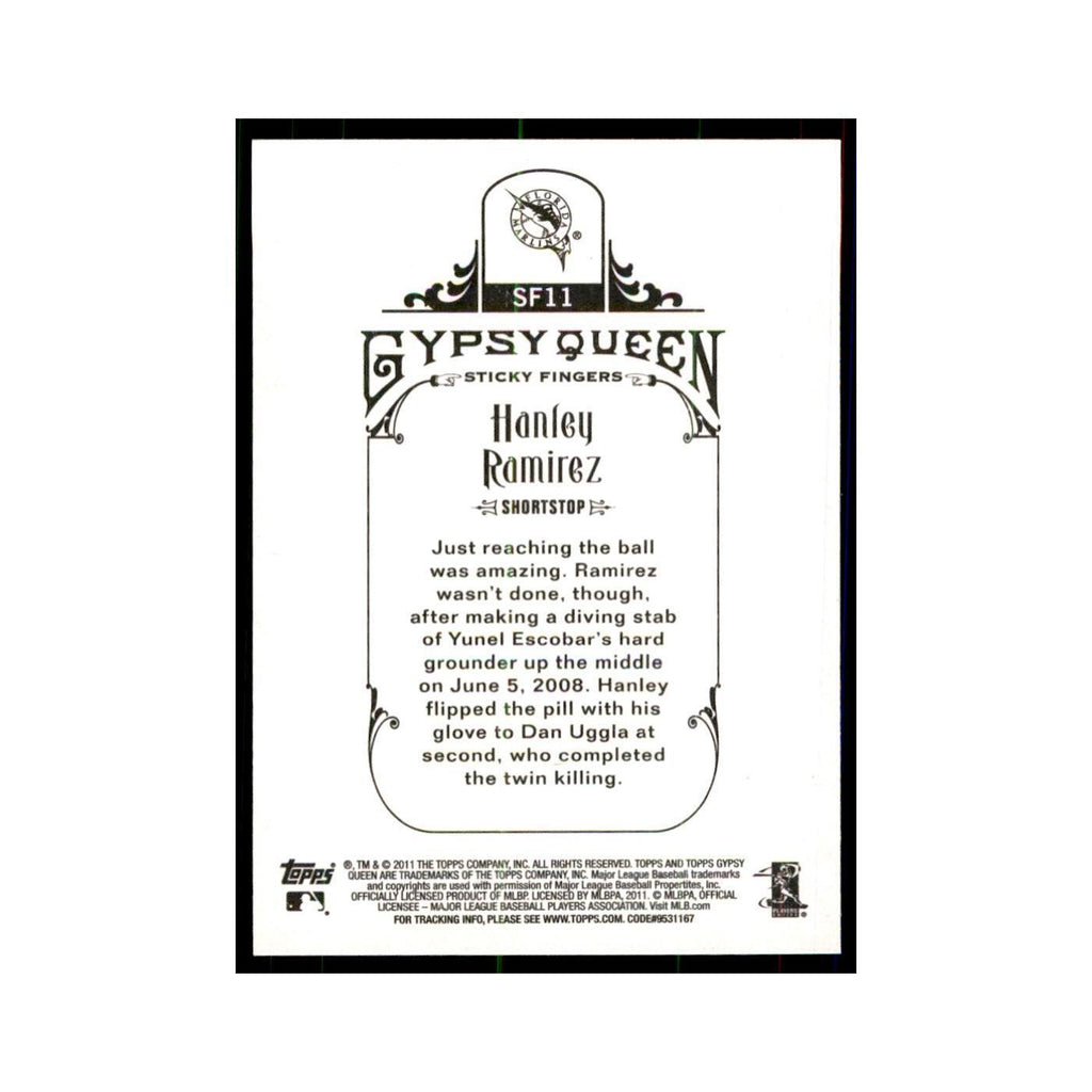2011 Topps Gypsy Queen Hanley Ramirez Baseball Cards #SF11
