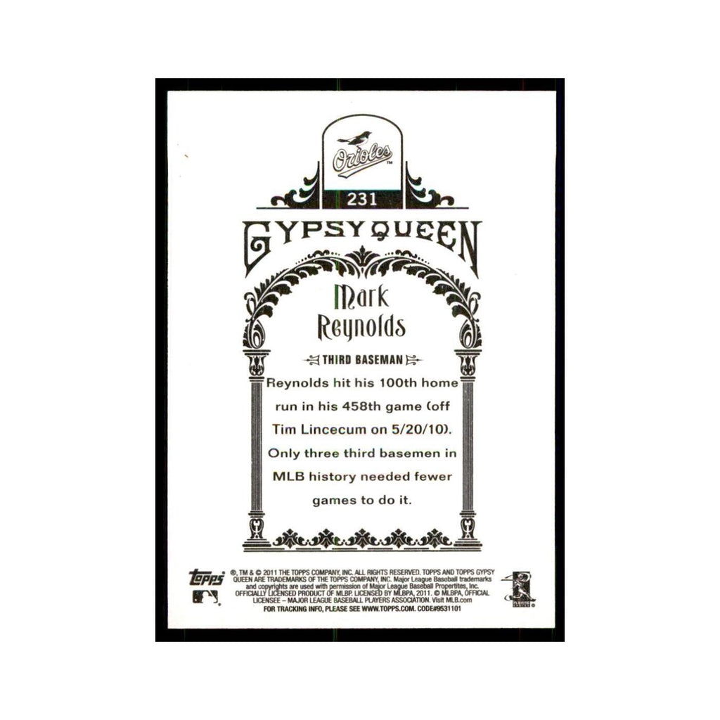 2011 Topps Gypsy Queen Mark Reynolds Baseball Cards #231