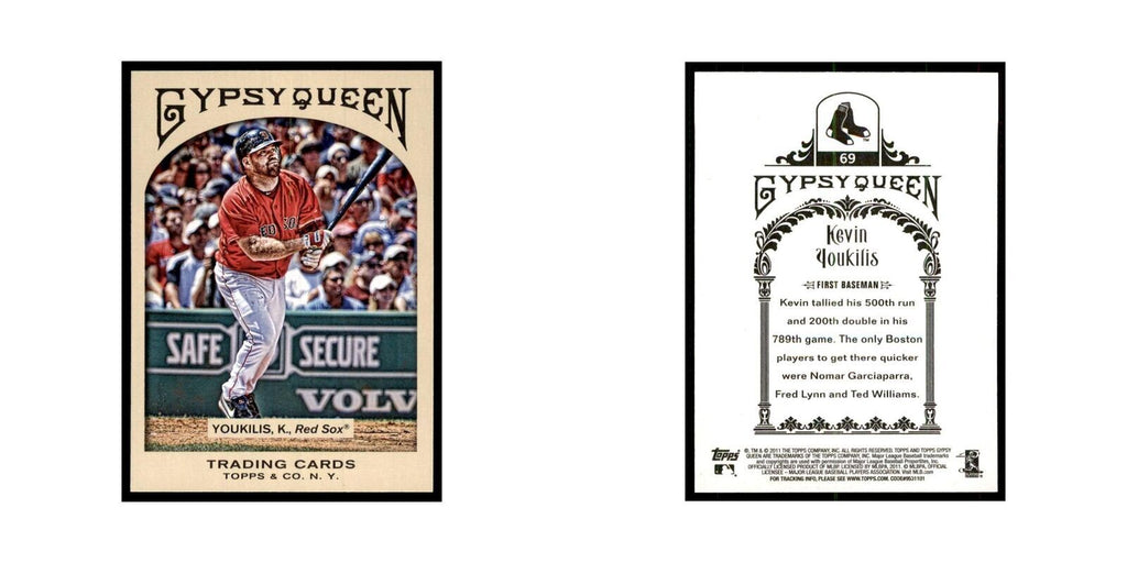 2011 Topps Gypsy Queen Kevin Youkilis Baseball Cards #69