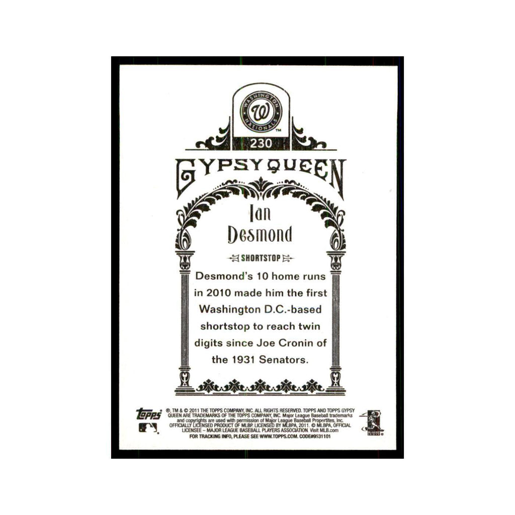 2011 Topps Gypsy Queen Ian Desmond Baseball Cards #230