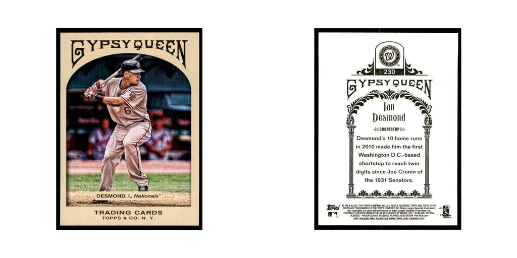 2011 Topps Gypsy Queen Ian Desmond Baseball Cards #230