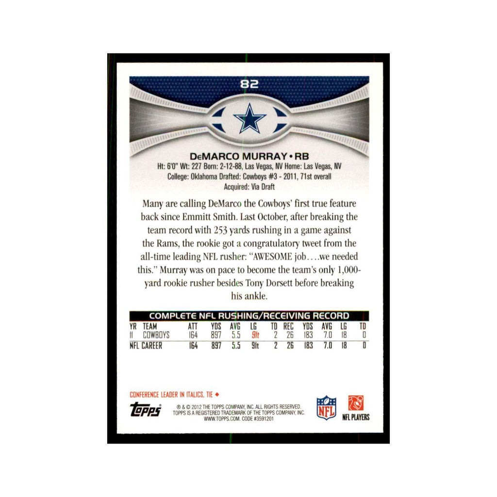 2012 Topps DeMarco Murray Football Cards #82