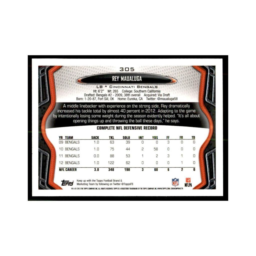 2013 Topps Rey Maualuga Football Cards #305