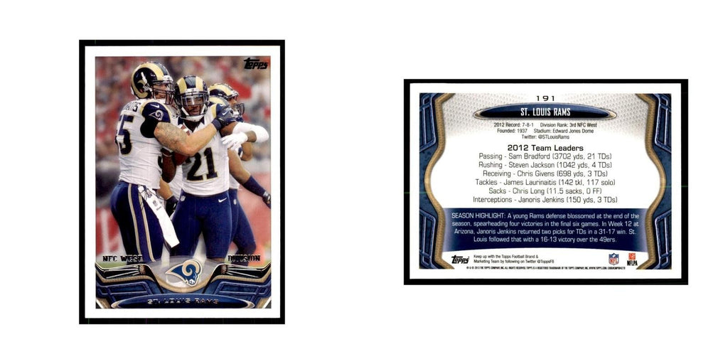 2013 Topps St. Louis Rams Football Cards #191