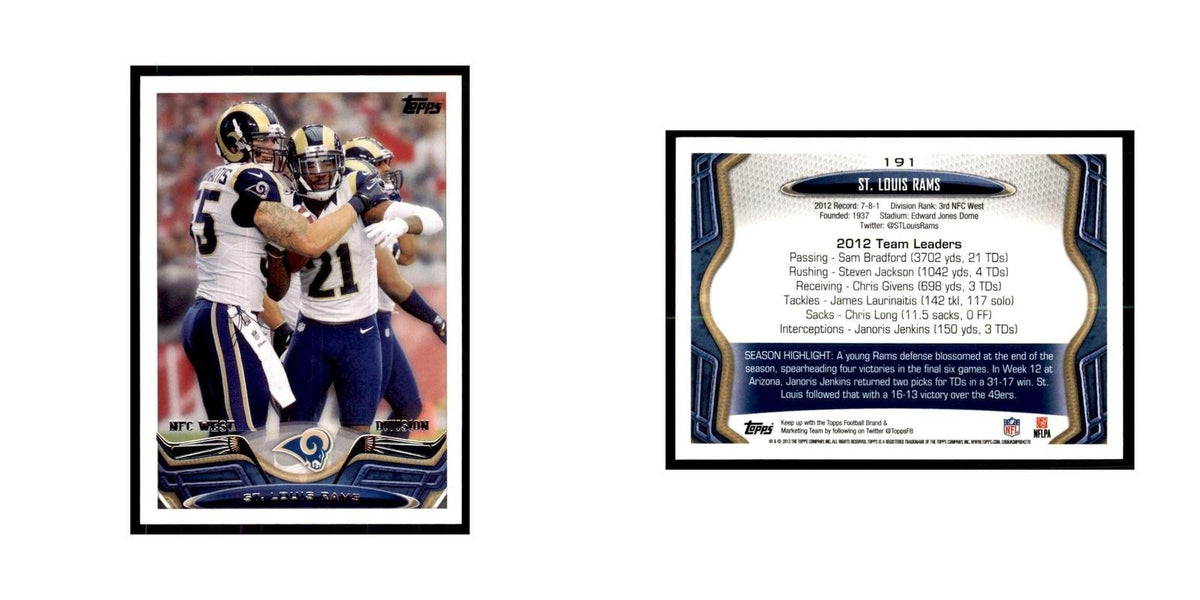 2013 Topps St. Louis Rams Football Cards #191