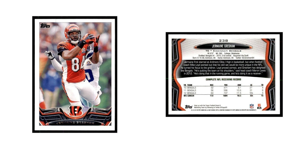 2013 Topps Jermaine Gresham Football Cards #238