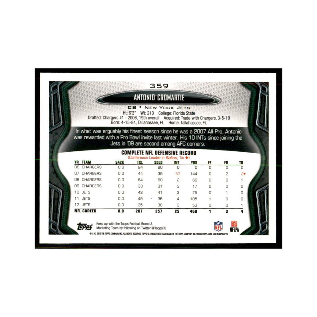 2013 Topps Antonio Cromartie Football Cards #359