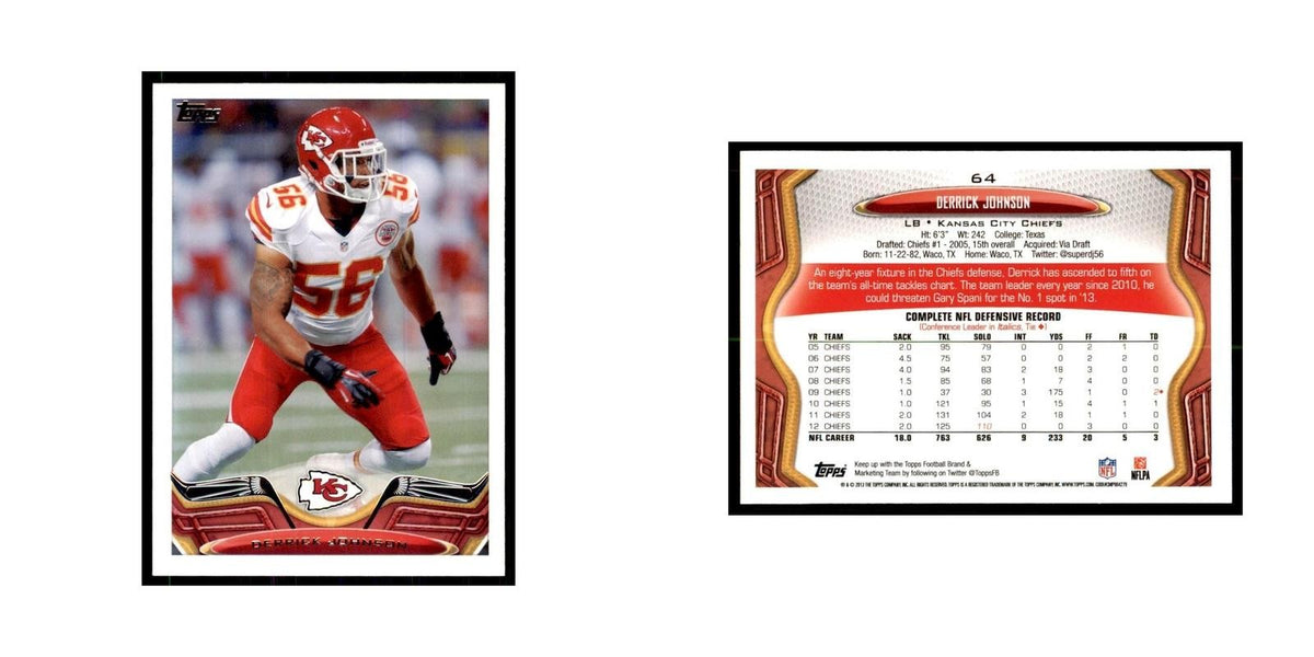 2013 Topps Derrick Johnson Football Cards #64