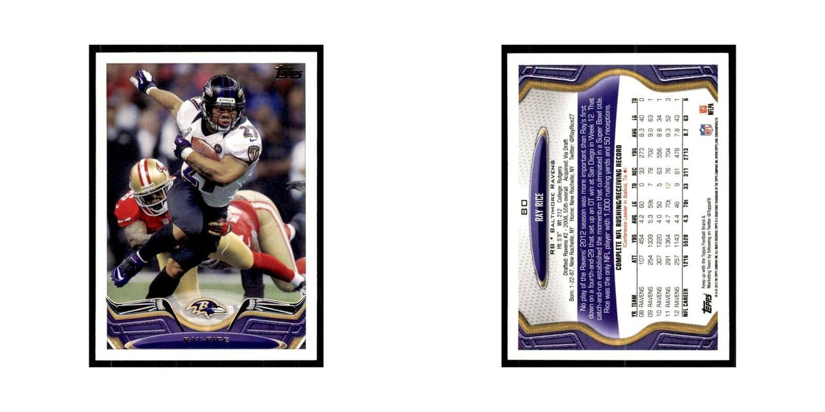2013 Topps Ray Rice Football Cards #80