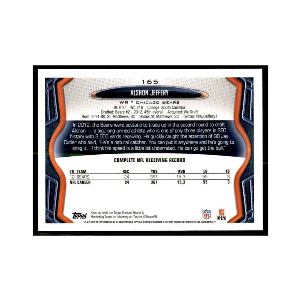 2013 Topps Alshon Jeffery Football Cards #165