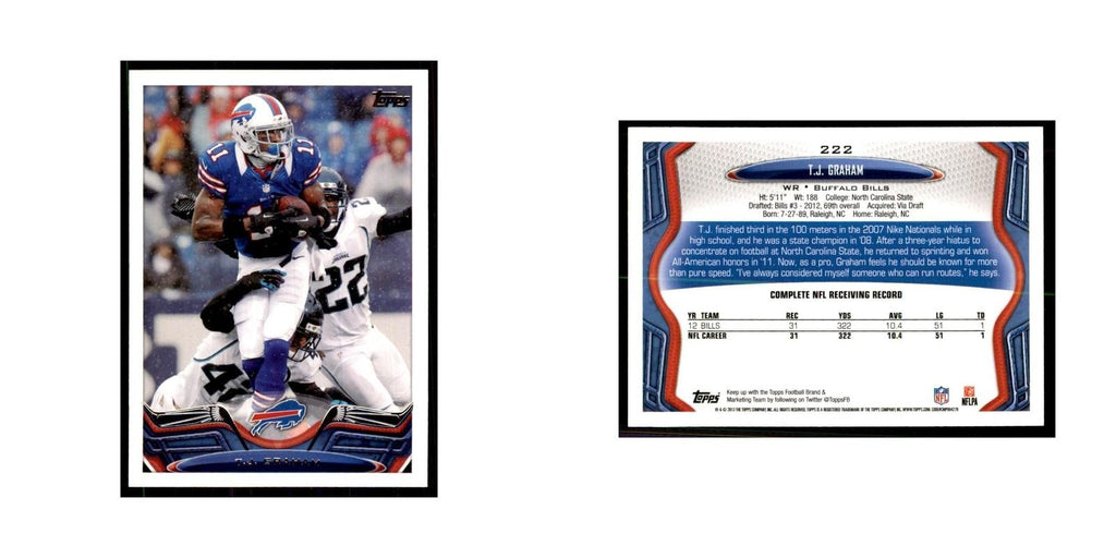 2013 Topps T.J. Graham Football Cards #222