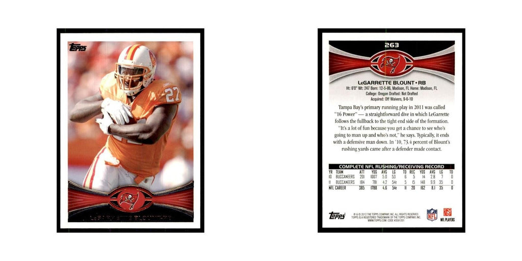 2012 Topps LeGarrette Blount Football Cards #263
