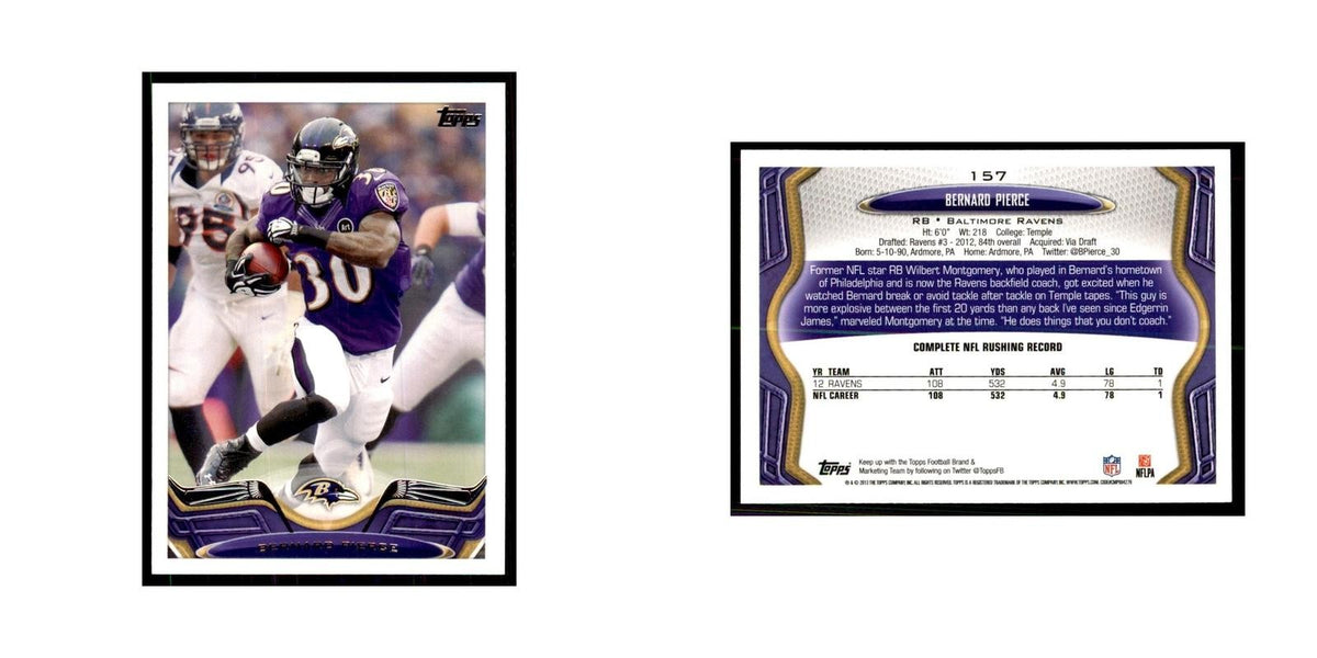 2013 Topps Bernard Pierce Football Cards #157
