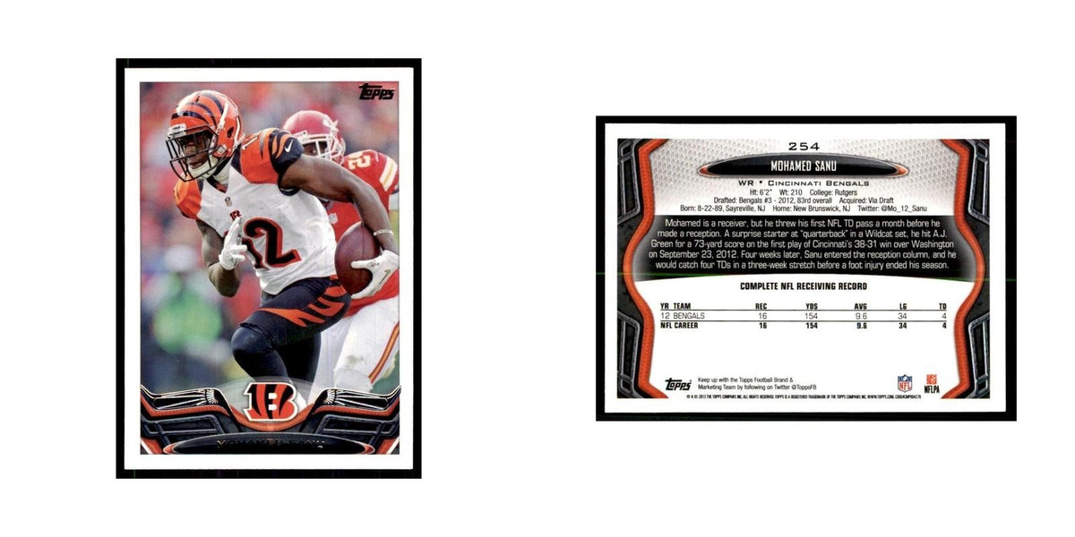 2013 Topps Mohamed Sanu Football Cards #254