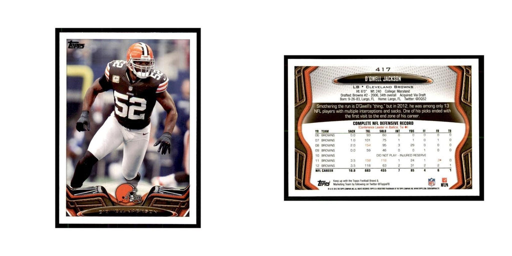 2013 Topps D'Qwell Jackson Football Cards #417