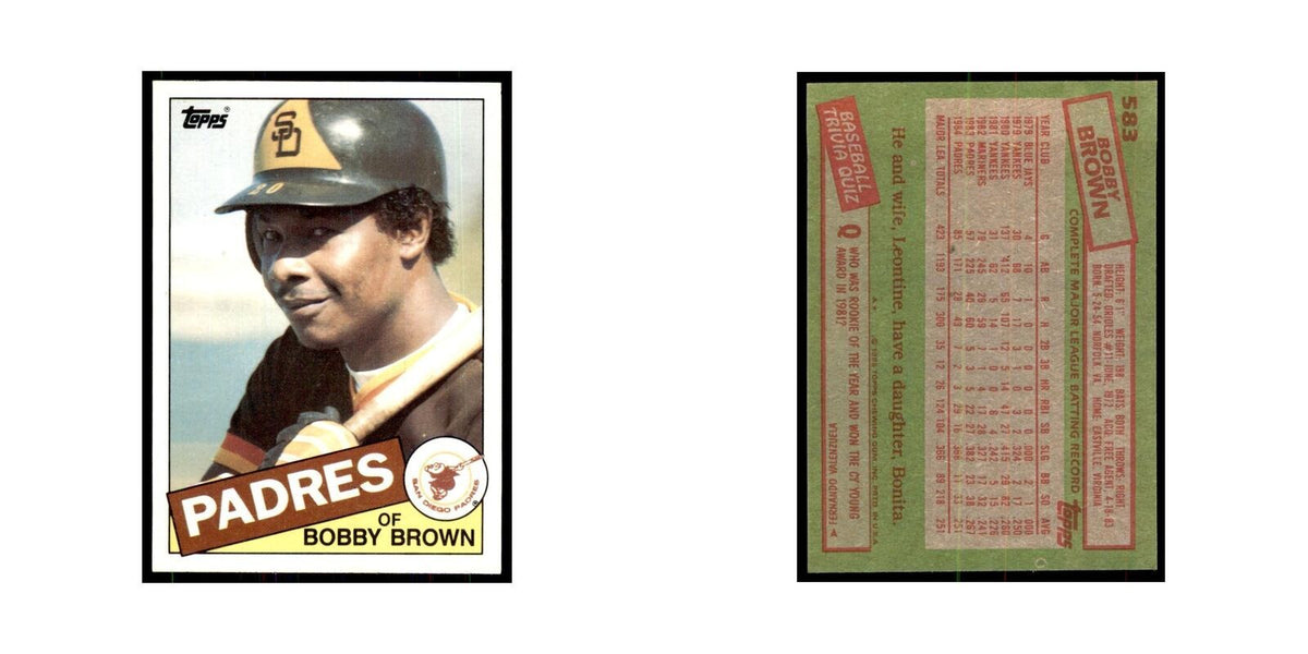 1985 Topps Bobby Brown Padres #583