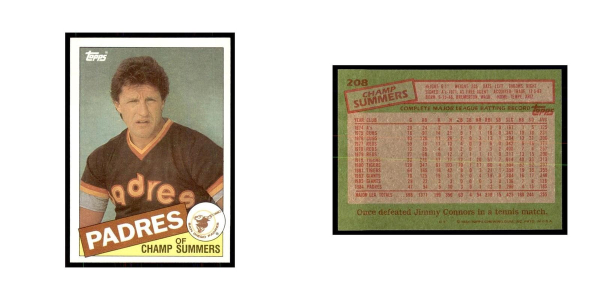 1985 Topps Champ Summers Padres #208