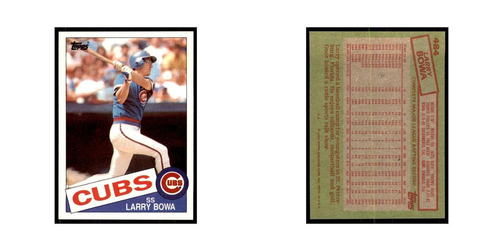 1985 Topps Larry Bowa Cubs #484