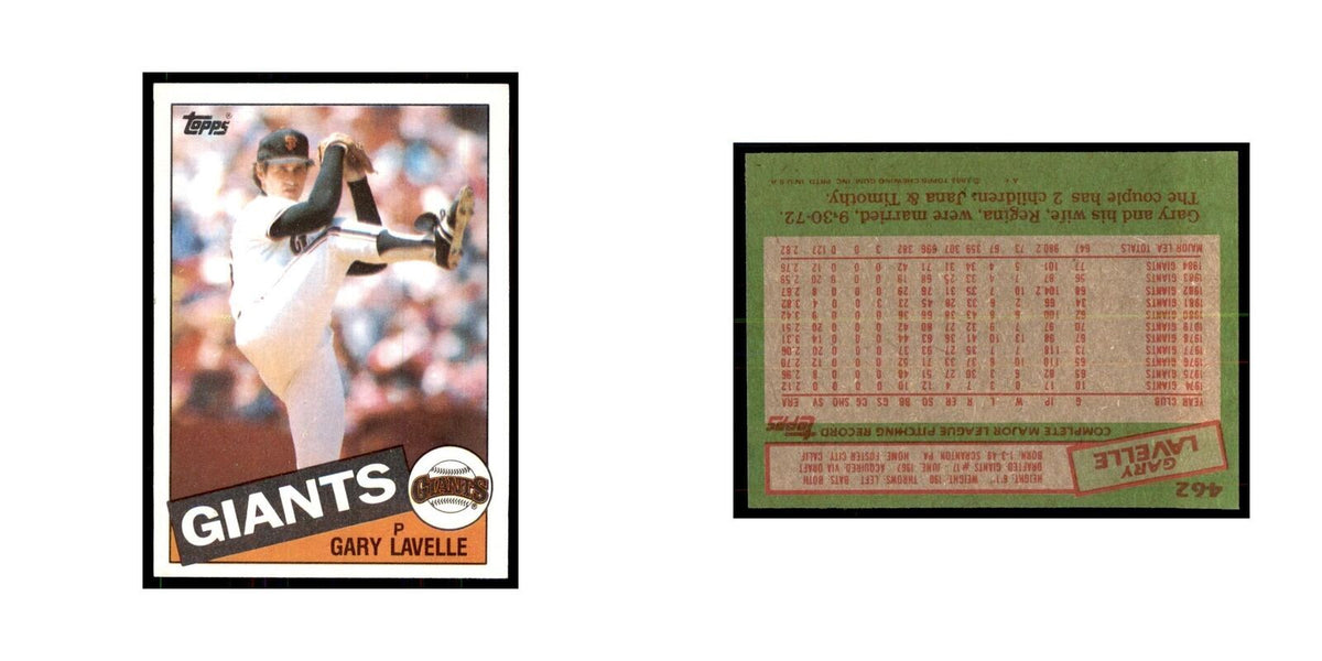 1985 Topps Gary Lavelle Giants #462