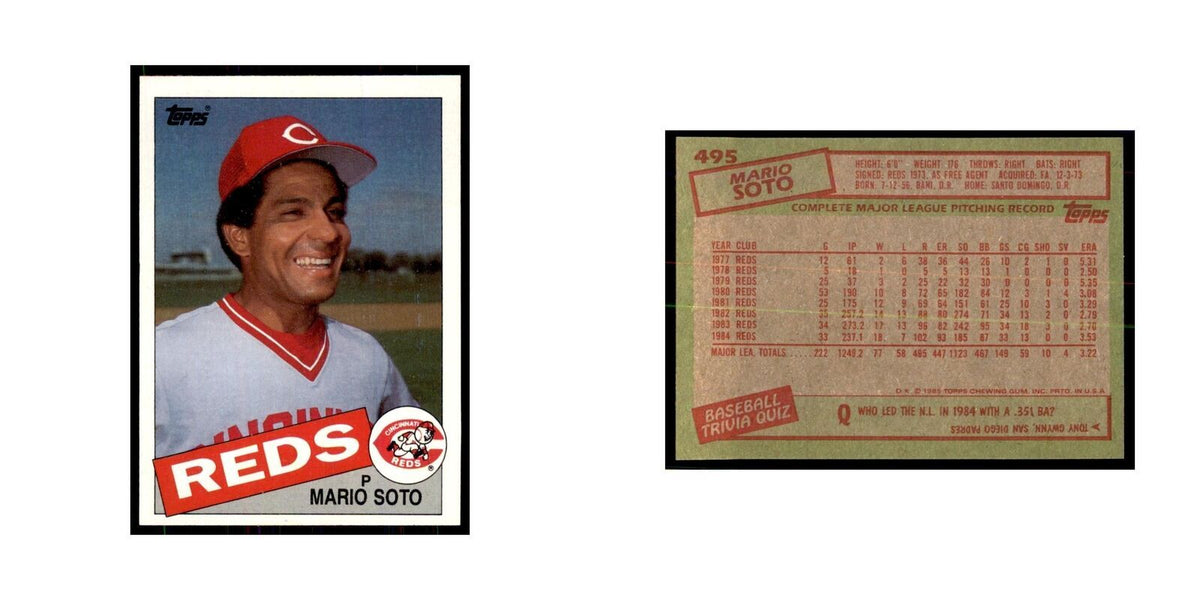 1985 Topps Mario Soto Reds #495