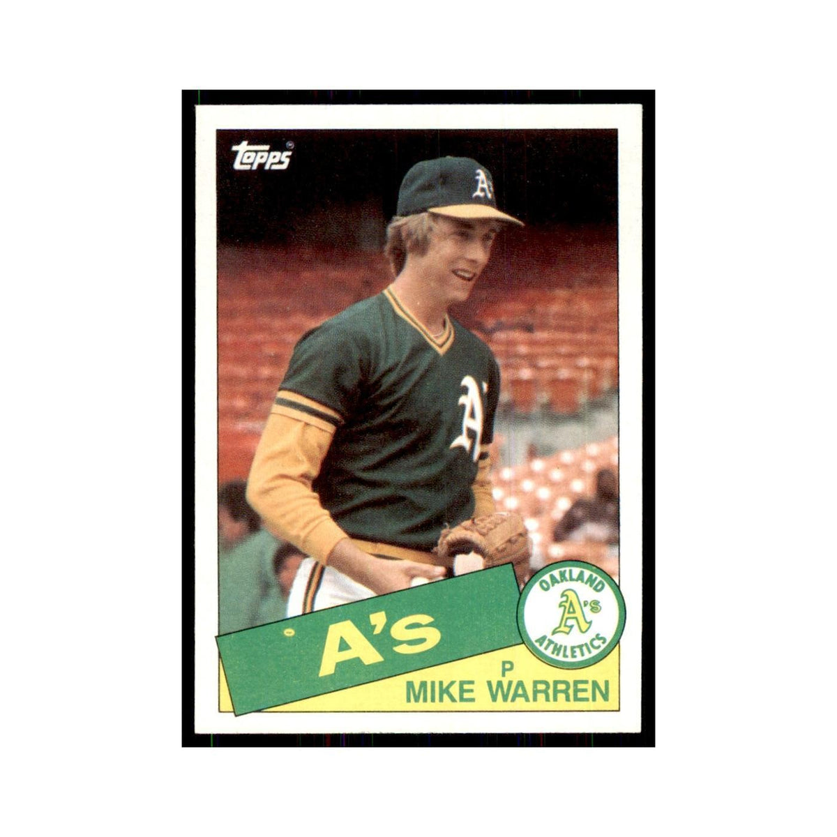 1985 Topps Mike Warren Athletics #197