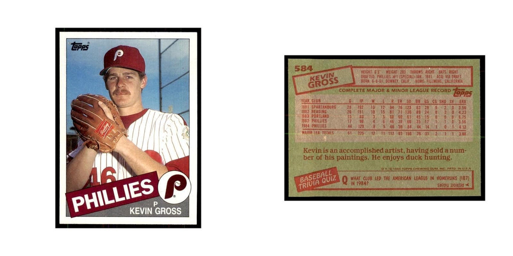 1985 Topps Kevin Gross Phillies #584