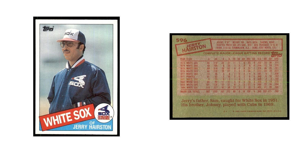 1985 Topps Jerry Hairston White Sox #596