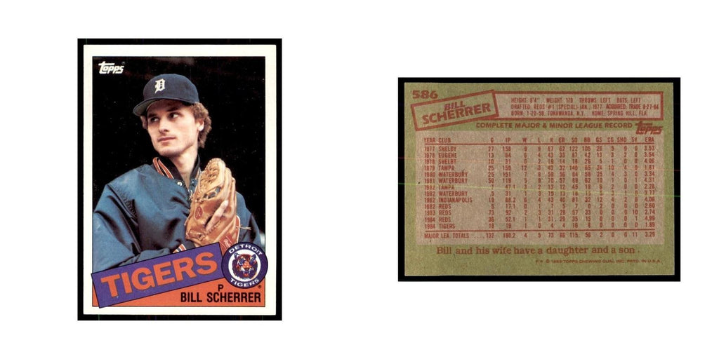 1985 Topps Bill Scherrer Tigers #586