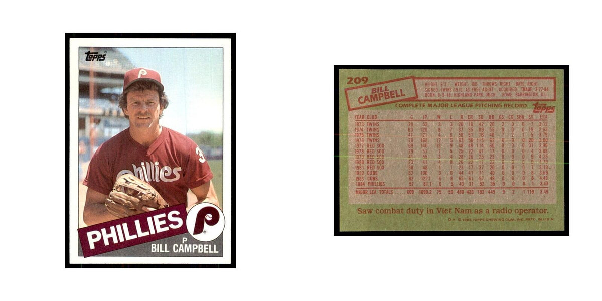 1985 Topps Bill Campbell Phillies #209