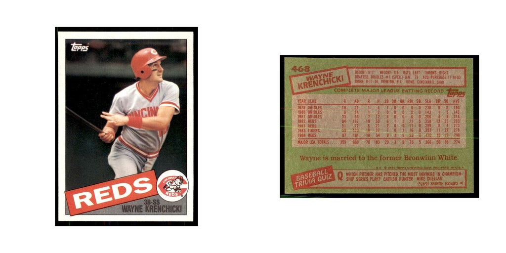 1985 Topps Wayne Krenchicki Reds #468