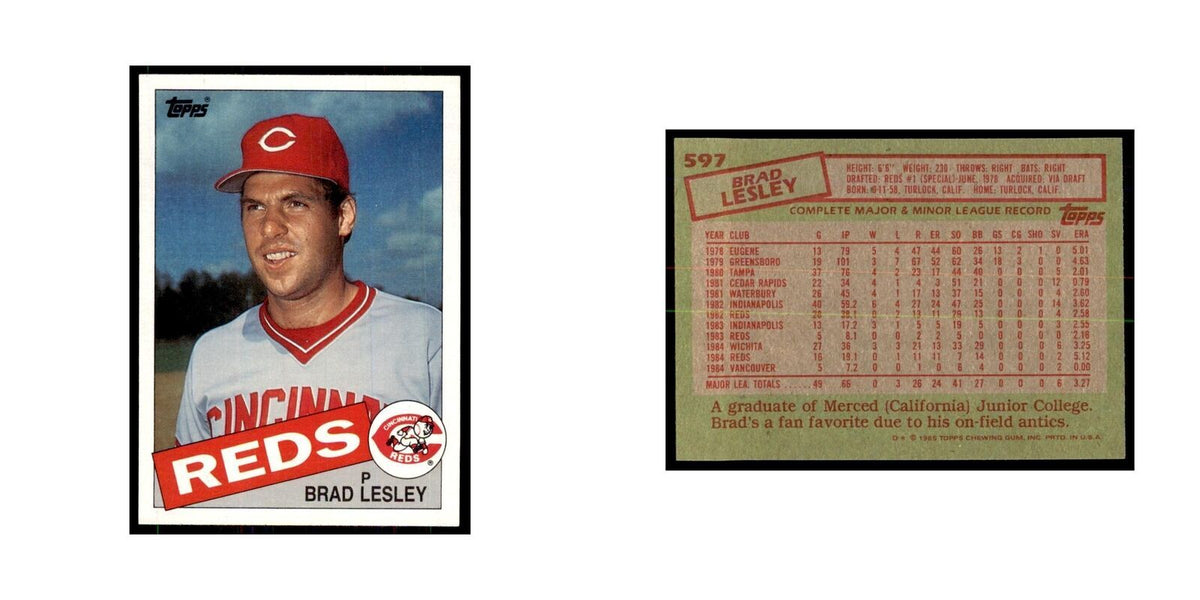 1985 Topps Brad Lesley Reds #597